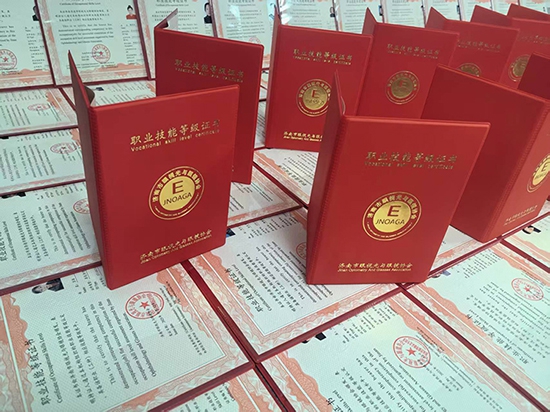 职业技能等级认定证书